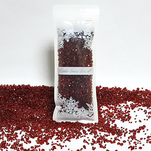 5500 Mixing Wedding Party Decoration Scatter Crystals Table Diamonds Acrylic Confetti - 2 Mixed Sizes (Dark Red)