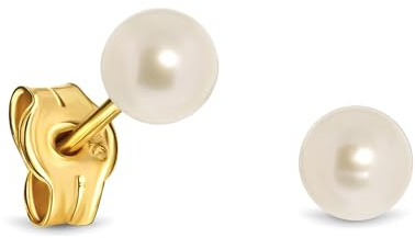 Miore Ohrringe Kinder Mädchen Gelbgold 9 Karat / 375 Gold Ohrstecker Süßwasserperlen