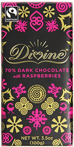 Divine Fairtrade Cioccolato Fondente - Il 70% Di Cacao Lampone (100g) (Confezione da 6)