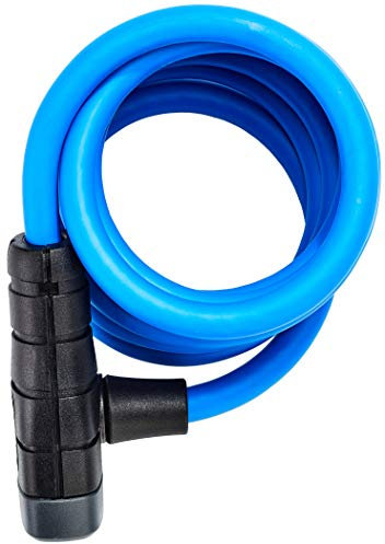 ABUS Spiralkabelschloss Primo 5510K/180 + SCMU-Halterung - Fahrradschloss aus 10 mm starkem, flexiblem Kabel Sicherheitslevel 3-180 cm - Blau