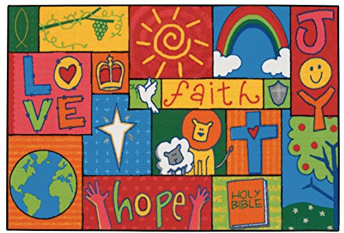 Carpets for Kids KID$Value 36.71 Inspirational Patchwork Playroom Rug 3ft x 4ft 6in Rectangle Multi Color