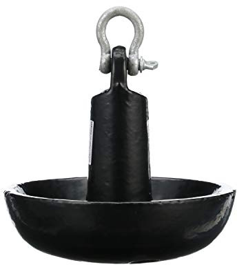 Seachoice Mushroom Anchor, Vinyl Coated Cast Iron, Black, 20 Lbs., Boats Up to 24 Ft. Long