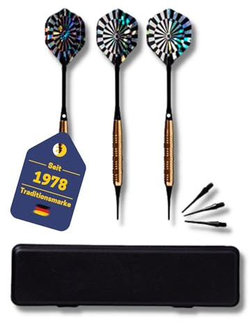 BEST SPORTING Safety-Dartpfeile Sabre I 3 Dartpfeile mit Kunststoffspitze & Messinghülse I Softdart-Set I E-Dart Pfeile in 14 oder 18 g I inkl. Ersatzspitzen & Dart-Etui I Dart-Zubehör