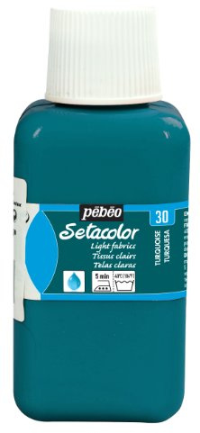 Pebeo Setacolor Light Fabrics Paint 250-Milliliter, Turquoise