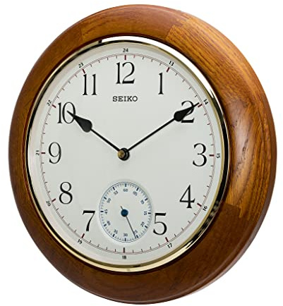 Seiko QXA432B - Orologio da parete unisex, bianco, rund