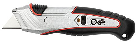 Wedo 78845 Safety Cutter Profi (mit 3-Stufen-Vorschub und automatischem Klingenrückzug) schwarz