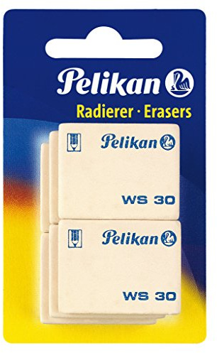 Pelikan 620021 Kautschuk-Radierer WS30, 6 Stück
