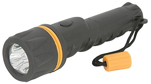 Mercury Heavy Duty LED Rubber Torch Powered by 2 x D Type Batteries Not Supplied