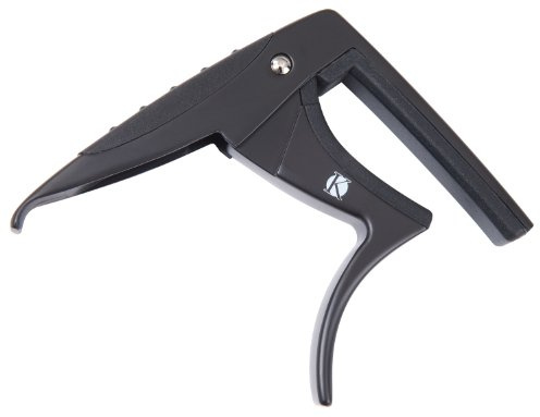 Kinsman KAC305 gebogen Kapodaster für elektrische und Akustikgitarren schwarz