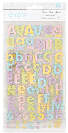 American Crafts Alpha Chipboard Flipbook Basic Glitter