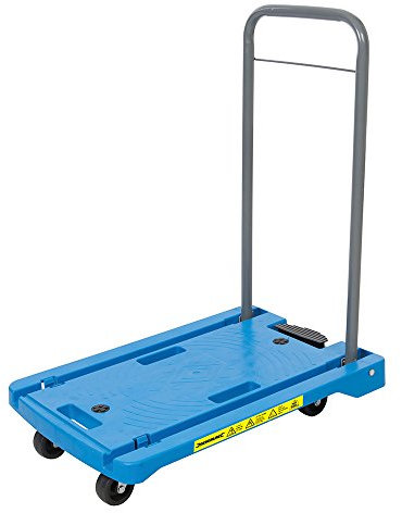 Silverline Plattformwagen mit Polypropylen-Ladefläche, 1 Stück, blau, 950179