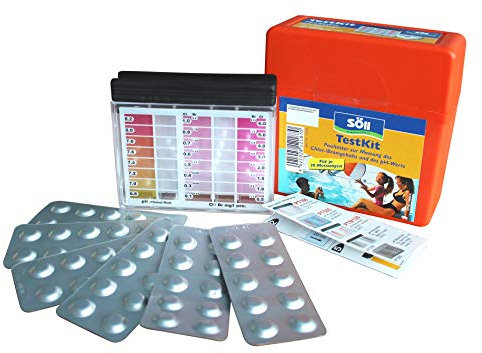 Söll 81895 Pool und Spa TestKit - analoges Messen des Chlor-/Bromgehalts und des pH-Wertes im Pool, für 30 Messungen