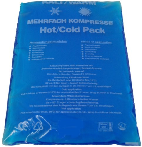 Saniversum UG Kalt-Warm-Kompresse (16x26 cm) - Therapeutische Wärmekühlkompresse, Gel, Rechteckige Gel-Packung, Heiß/Kalt-Therapie, wiederverwendbar, blau