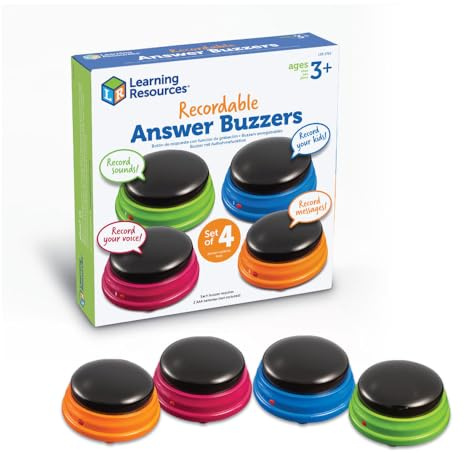 Learning Resources Aufnahmefunktion 4er Sprachspiel & Quiz für Kinder ab 3