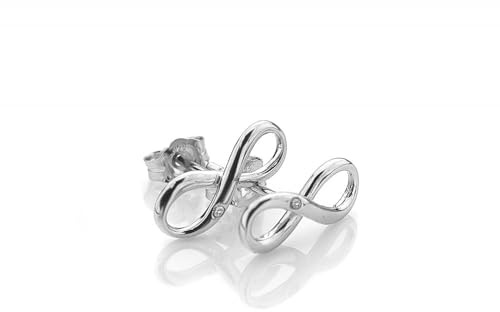 Hot Diamonds Infinity Sterling Silver 1pt diamantörhängen, 14 mm