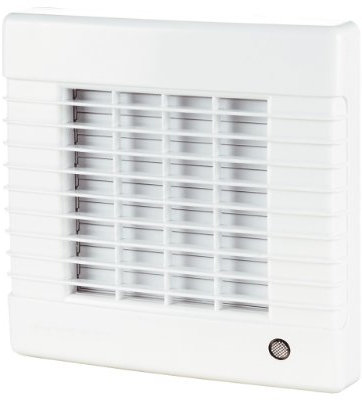 SKS24 Vents Abluftventilator mit Nachlauf-Timer und elektrischem Innenverschluss, Made in Europe, Weiß