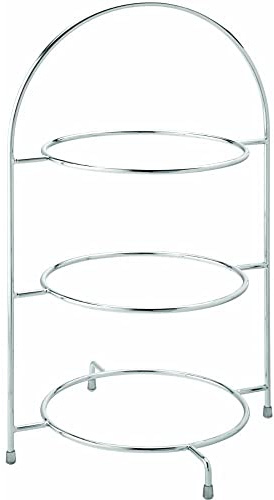 Utopia Tellerständer, F91032-00000-B01001, Chrom, 3-stöckig, 43 cm, für 3 x 25 cm Teller (1 Stück)