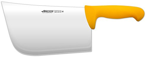 Arcos serie 2900 – hackkniv metallkniv – blad nitrum rostfritt stål 250 mm – handtag polypropylen färg gul