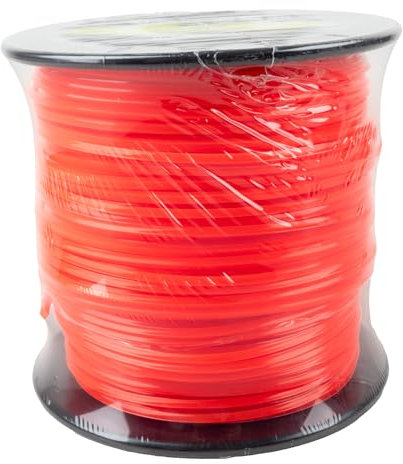 AMA Filo Decespugliatore Nylon Sezione Quadrata Ø 3,30 mm Bobina 110 m Arancio Giardinaggio