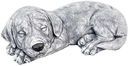 stoneandstyle Steinfigur Hunde Welpe Labrador, Frost- und wetterfest bis -30°C, massiver Steinguss