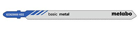 METABO 623629000 Stichsägeblätter für Metall: Stahl 1 mm, Metall NE; Mat.sandwich/Fres., Ond. HSS 106 mm
