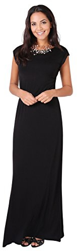 KRISP 3269-BLK-08 Damen Leichtes Kleid (Schwarz, Gr.36)