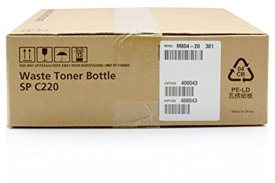 Original resttonerbehållare lämplig för Lanier SP C 242 SF Ricoh TYPE220 406043 RHVRTC310 – Premium tonerbehållare – färglös – 25 000 sidor