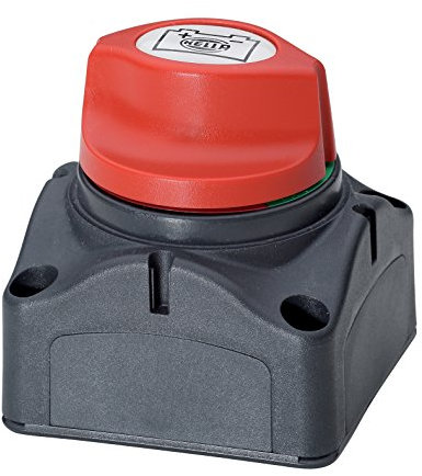 HELLA 6EK 002 843-071 Hauptschalter, Batterie - Drehbetätigung - Anschlussanzahl: 2 - geschraubt - Schließer - Gewindesteigung: 1.5mm