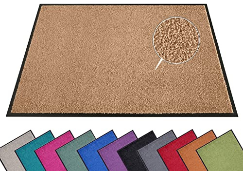 Hanse Home Fußmatte (S-XXL) 90x150cm – 12 Farben – Fussmatte Outdoor Schmutzfangmatte Türmatte Waschbar & Wetterfest rutschfest für Eingangsbereich & Außenbereich – Caramel