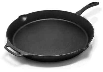 Petromax Feuerpfanne mit Stiel - Pfanne aus Gusseisen für alle Grill- und Herdarten, Gasflamme, Backofen oder Kochen im Freien - Anbraten, Schmoren und Rösten mit Antihafteffekt - 40 cm Durchmesser