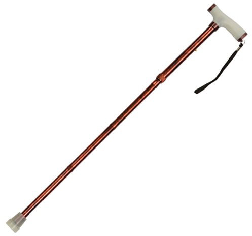 Drive Devilbiss Glow and Go Folding Walking Stick with Silicone Grip in Copper