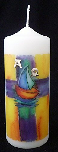 Osterkerze modern ca 165x60mm Druckmotiv