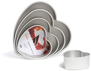 DECORA 0062669 MOLDE PROFESIONALE ANODIZADO CORAZÓN 20 X H 7,5 CM
