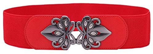 Syuer Damen Vintage Breiter Elastischer Stretch Taillengürtel Retro Cinch Gürtel