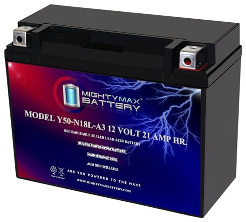 Mighty Max Battery Y50-N18L-A3 Battery for Honda GL1500 Gold Wing 1500CC 1988-2000
