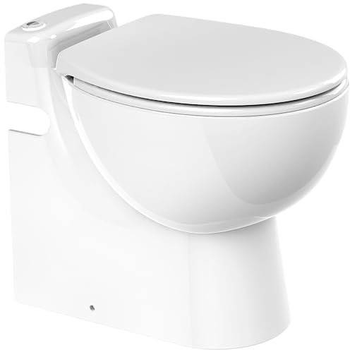 SFA - Sanicompact Pro - WC Broyeur Intégré - Design Contemporain - Chasse Spirale Eco+ - Matériau Hygiénique - Installation Et Entretien Simples - 36,8 x 55,5 x 49 cm - 550 W - Made In France