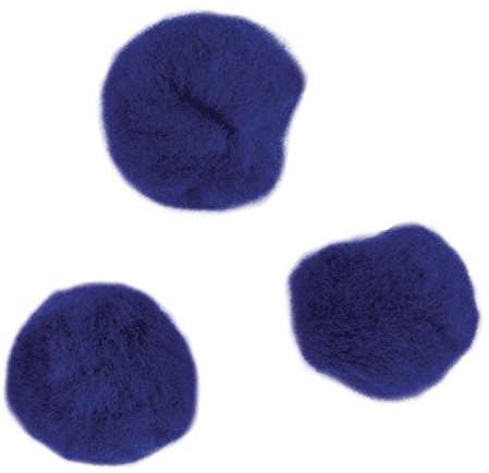 Rayher Pompons, blau, 15 mm ø, Btl. 60 Stück, Plüschbälle zum Basteln und Dekorieren, 7651210
