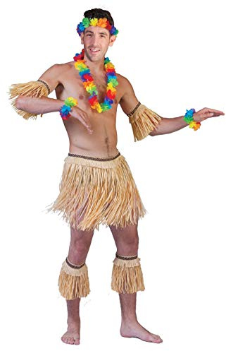Roligt mode utklädnadsset naturlig bast kjol cannibal infödda Hawaii Hawaii