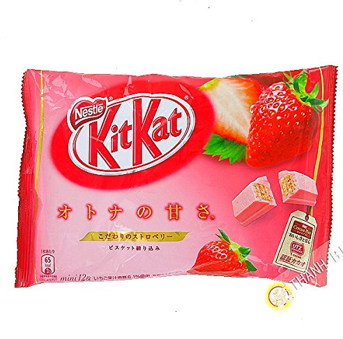 Kit Kat japonais - Fraise saveur (strawberry) (12 Mini Pieces)