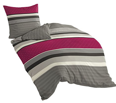 Bierbaum 4630_19 Bettwäsche, Designed in Germany, Himbeer, 135 cm x 200 cm