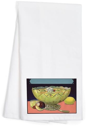 Lantern Press Fruit Punch, Citrus Crate Label (100% Cotton Tea Towel, Decorative Hand Towel, for Kitchen and Home)