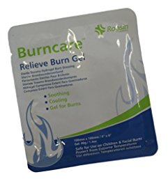 Burncare Notfallverband für Erste Hilfe, Verbrennungen, zur Beruhigung von Verbrühungen, steril, Hydrogelkompresse, 10 cm x 10 cm (100 mm x 100 mm)