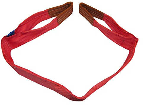 5T 2M Duplex Web Sling - 150MM Red Strap Hoist Lifting Strop 5000KG