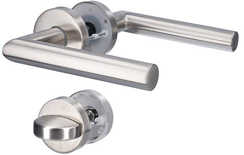 Alpertec 28020530 Edelstahl Moskau II-R für Badtüren WC Drückergarnitur Türdrücker Türbeschläge Neu