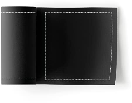 Cotton Cocktail Napkin - 4.3 x 4.3 in - 50 units per roll - Black
