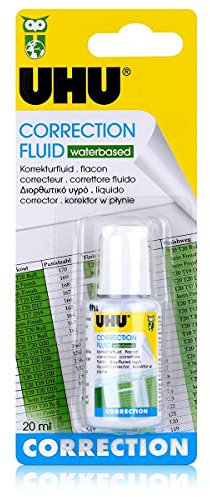 UHU CORRRECTION FLUID waterbased, 20 ml, weiß