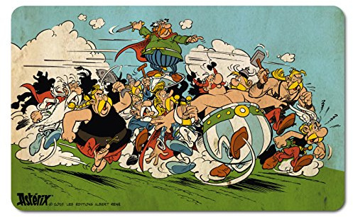 Logoshirt® Asterix & Obelix Attacke Frühstücksbrettchen, 23x14cm | Spülmaschinenfest, Hitzebeständig, Lizenziertes Originaldesign