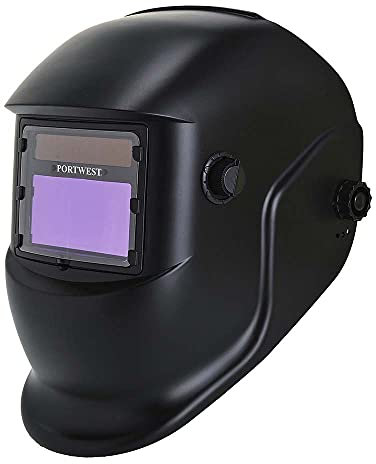 Portwest BizWeld Plus Welding Helmet, Size: One Size, Colour: Black, PW65BKR