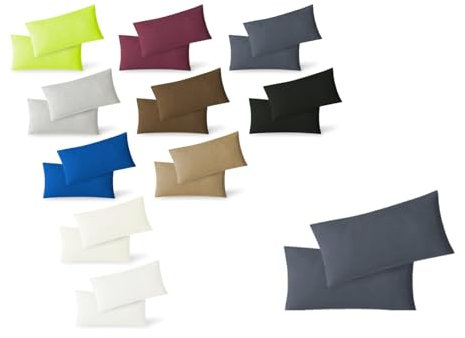 EXKLUSIV HEIMTEXTIL Kissenhülle Doppelpack mit Reißverschluss 5 Größen Jersey