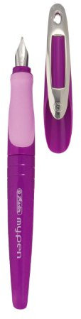 Herlitz 11162518 Schul-Füllhalter (my.pen) M-Feder helllila/dunkellila LW